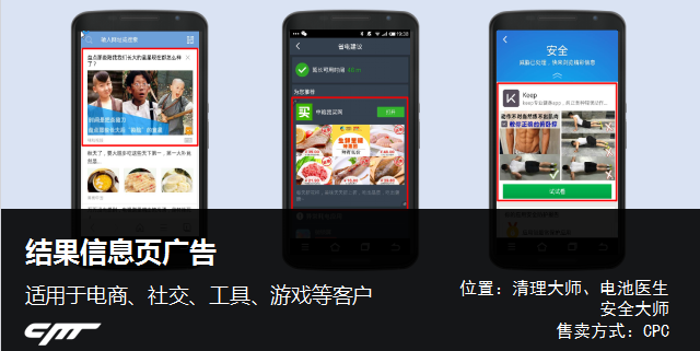 猎豹推广信息流结果页广告展现样式