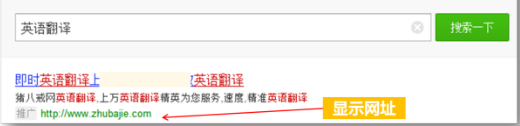 360搜索推广如何显示网址？