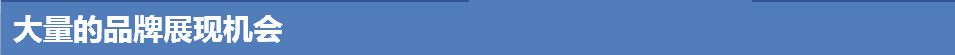 大量的品牌展现机会