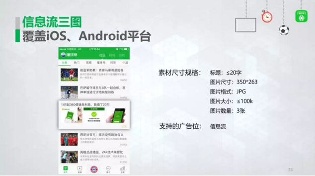 懂球帝推广展现样式