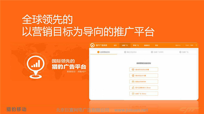 全球领先的以营销目标为导向的推广平台：猎豹推广