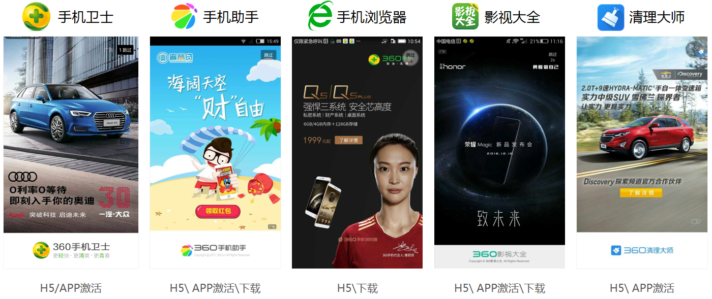 360手机开屏广告