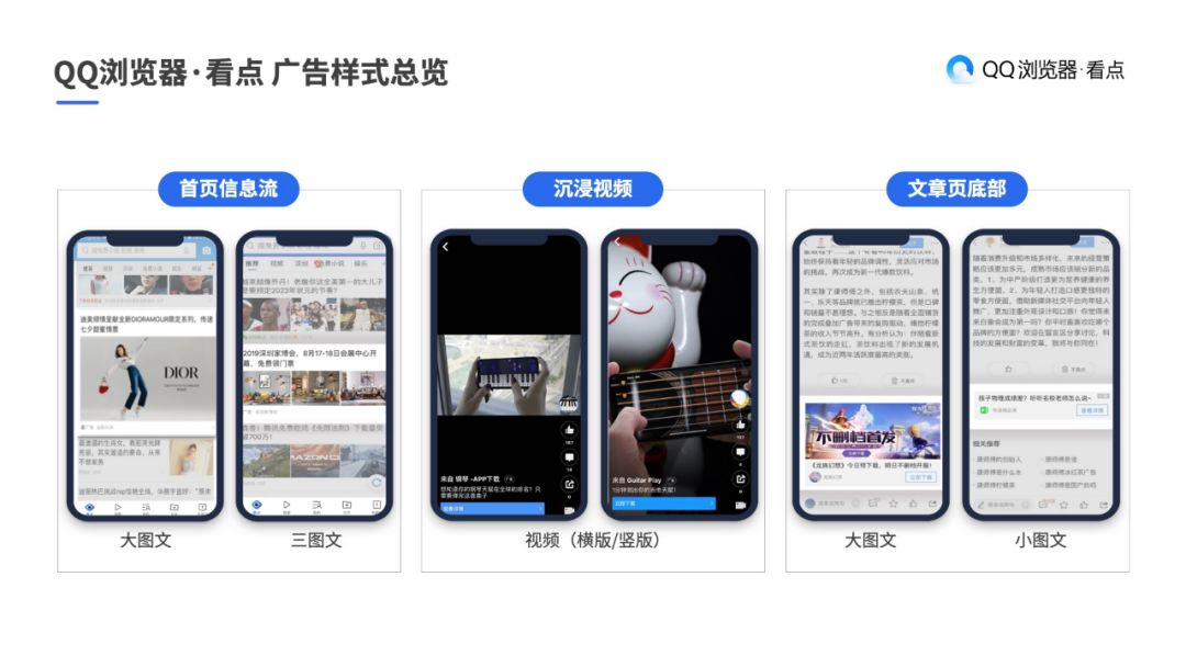 QQ浏览器看点广告样式总览