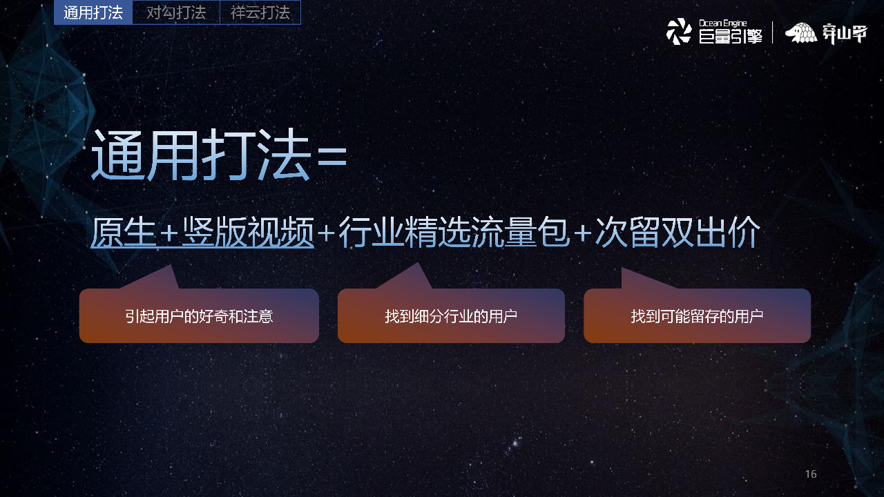 穿山甲效果广告通用打法