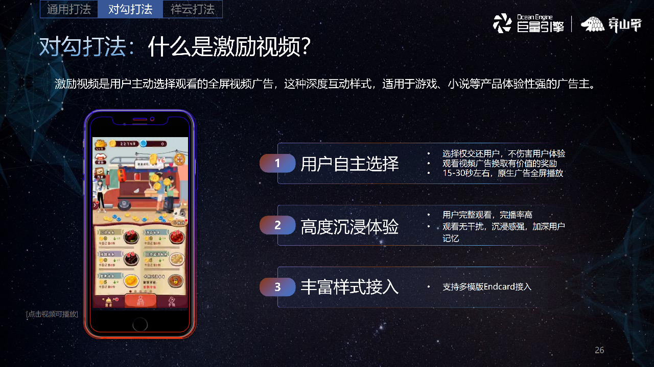 激励视频是用户主动选择观看的全屏视频广告