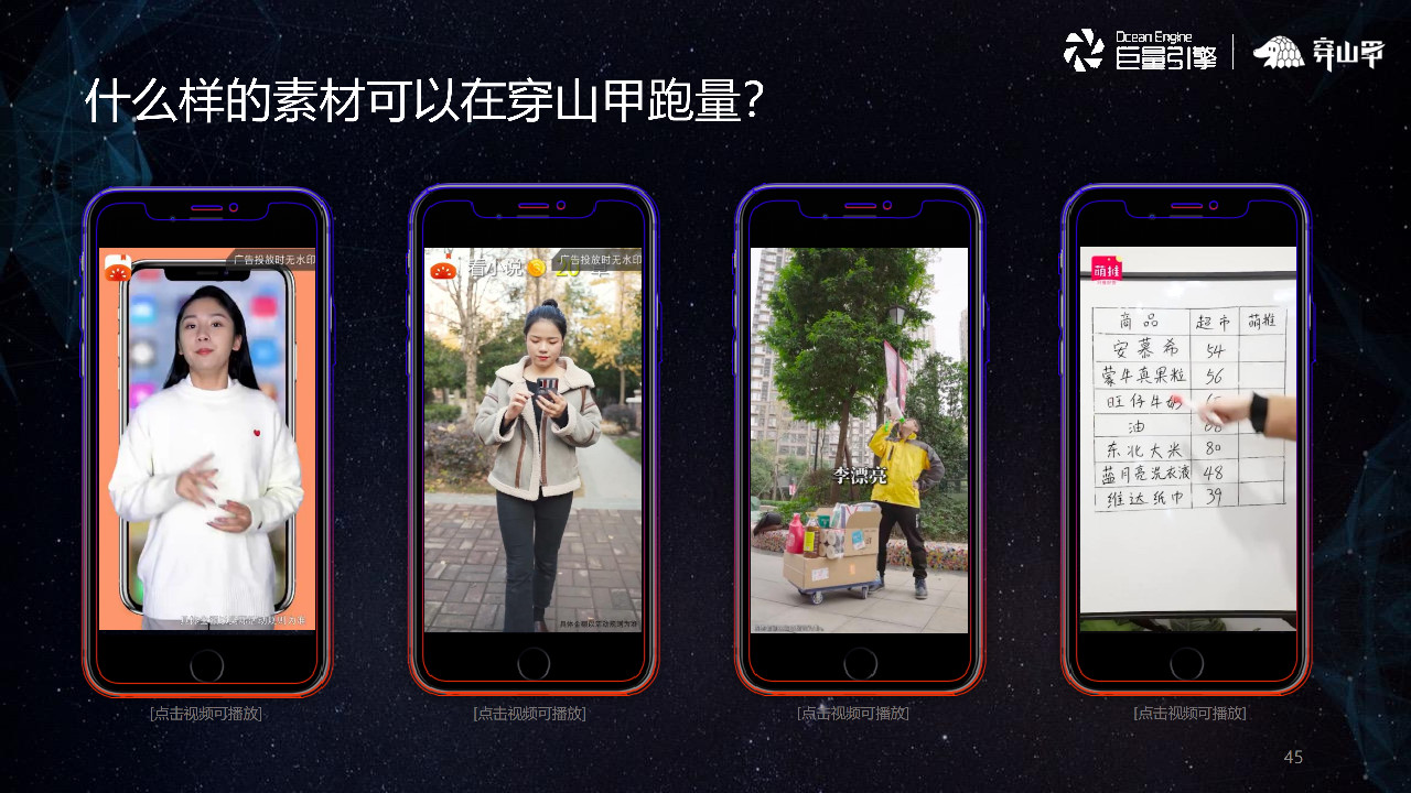 什么样的素材可以在穿山甲跑量