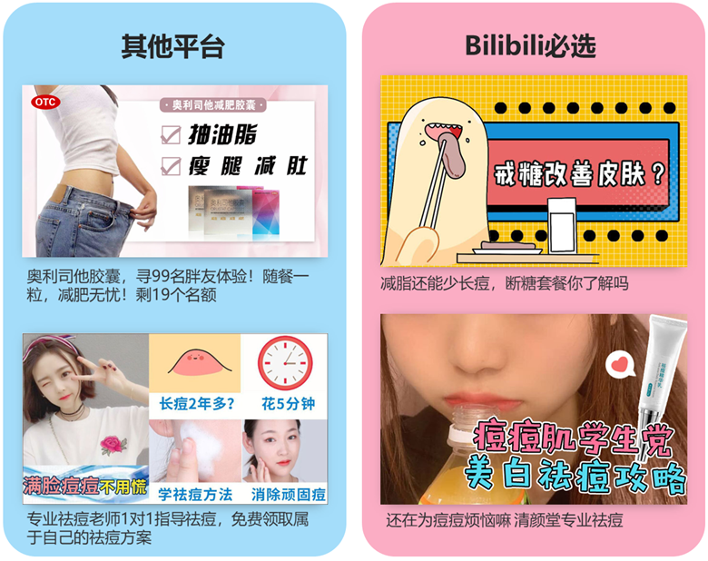 B站信息流广告祛痘类广告大多包装成护肤攻略类，比较喜欢在文案上cue学生党，吸引用户点击