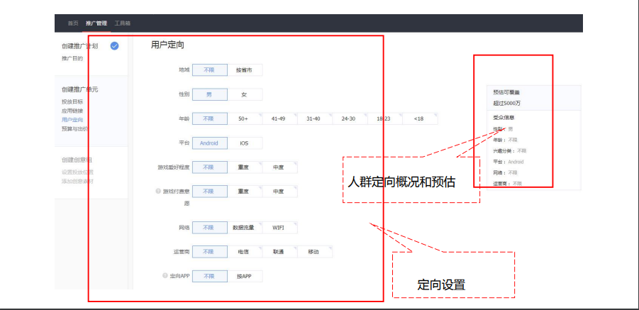 新投放平台-基本操作-创建单元