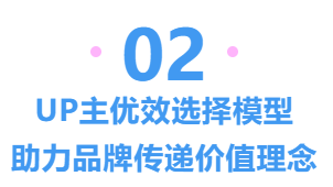 UP主优效选择模型  助力品牌传递价值理念