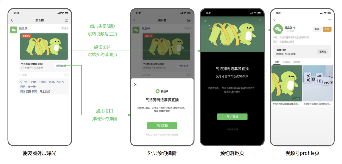 视频号直播预约：