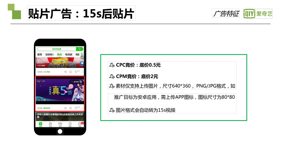 爱奇艺贴片广告 ：15s后贴片