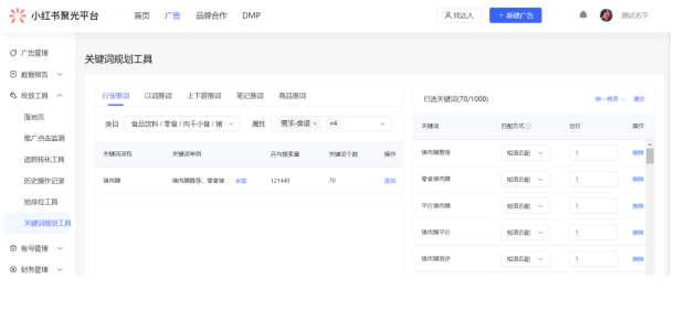 路径二：关键词规划工具内