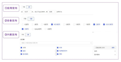 定向标签、定向包、意图词报表功能，助力vivo广告精确投放！