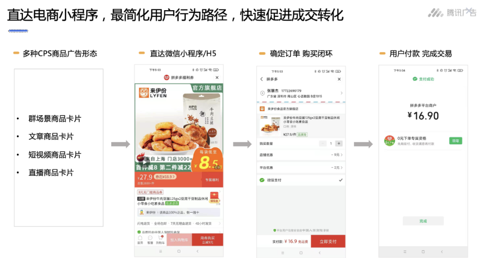 直达电商小程序,最简化用户行为路径,快速促进成交转化