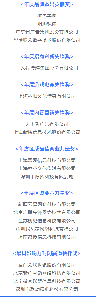 重磅揭晓！2023腾讯广告渠道生态伙伴年度获奖名单发布！
