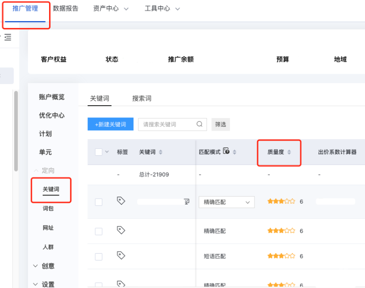 百度广告投放：关键词质量度详解