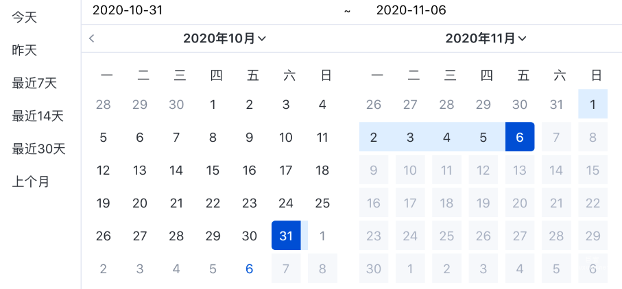 您也可以选择自定义查询时间，系统提供常用的时间单位