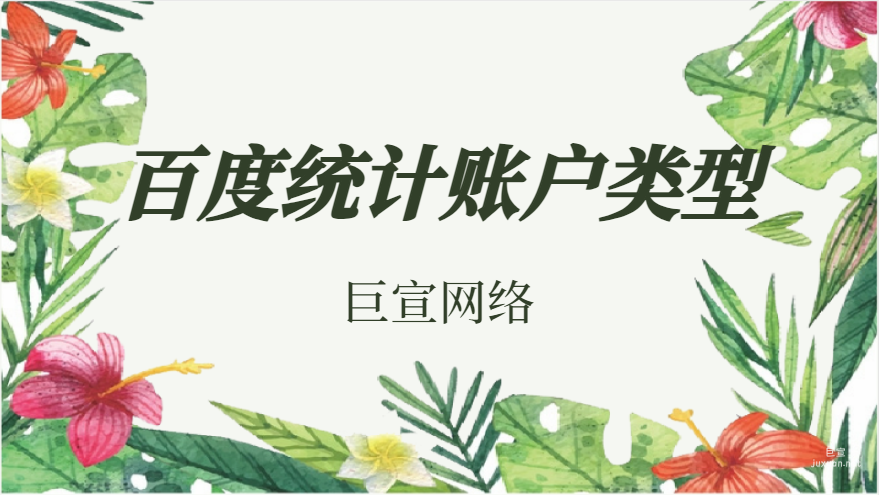 百度广告：百度统计账户类型