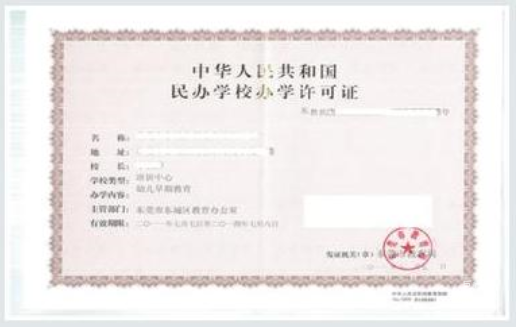 民办学校办学许可证原件照片