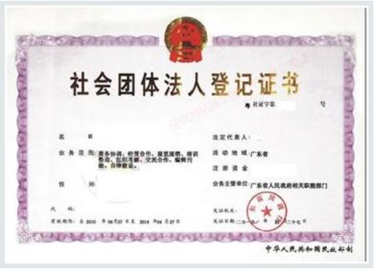社会团队法人登记证书原件照片