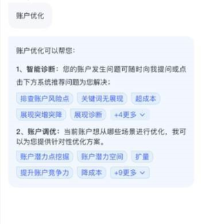 账户优化：问题排查找助手、优化提升问助手