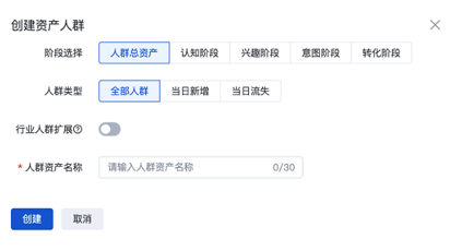 支持圈选各阶段人群、当日新增人群、当日流失人群。