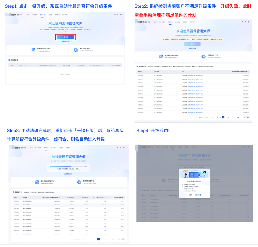 系统计算您当前账户不符合升级条件