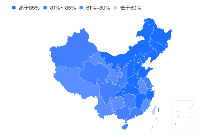 各省市下平均区县覆盖率