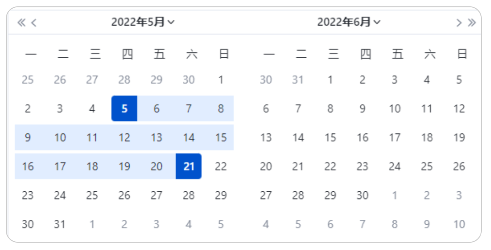 数据查询时长及范围