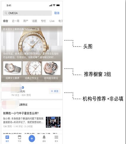 知乎搜索广告品牌专区三图橱窗模板