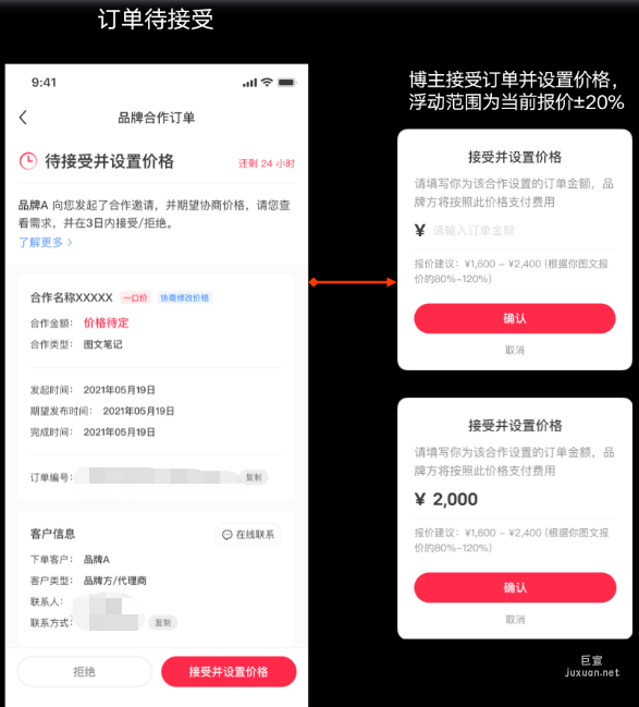 小红书广告博主改价操作