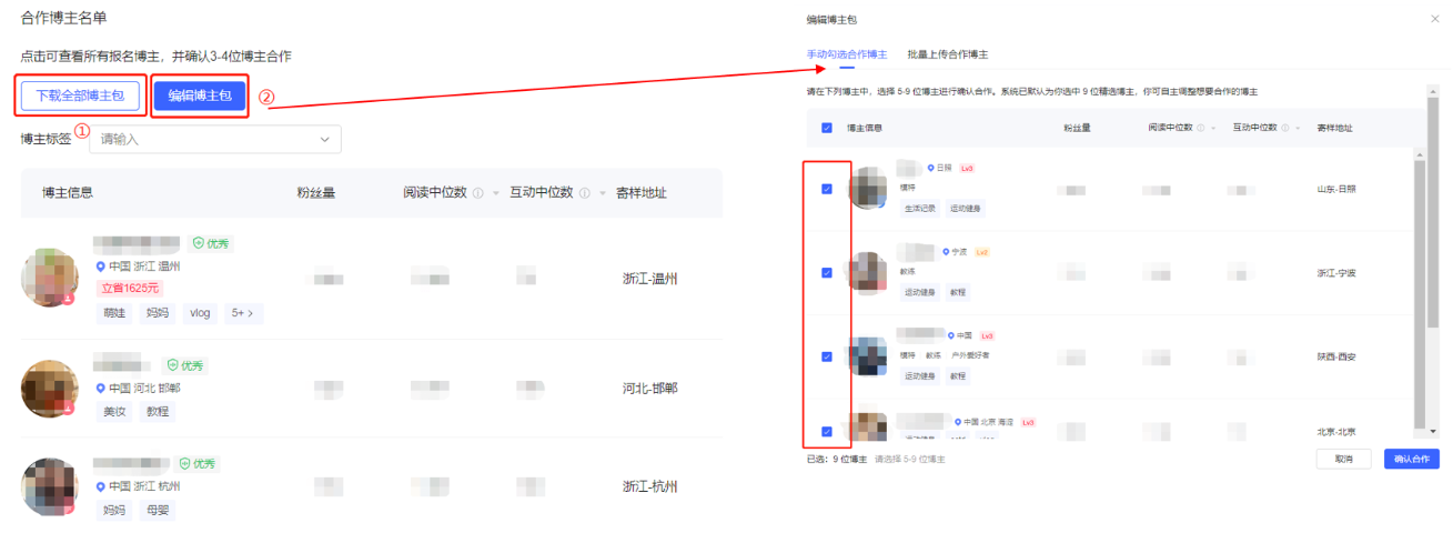 小红书广告合作博主名单