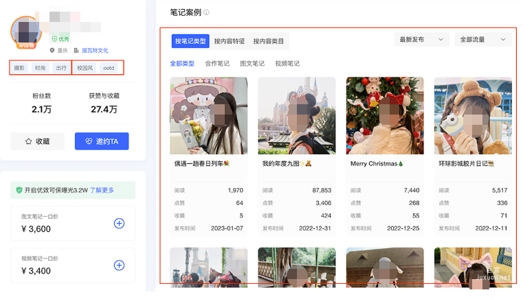 小红书广告笔记案例