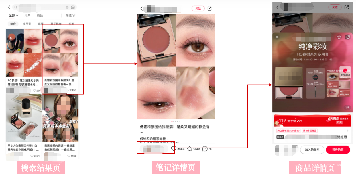 小红书搜索广告商品详情页