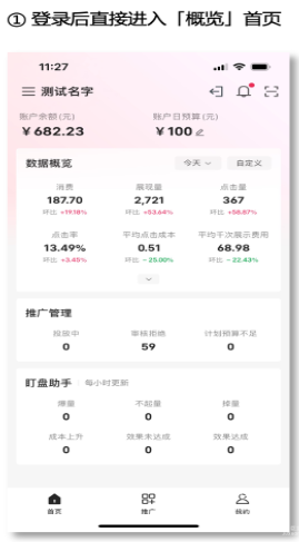 小红书广告登录概览页面
