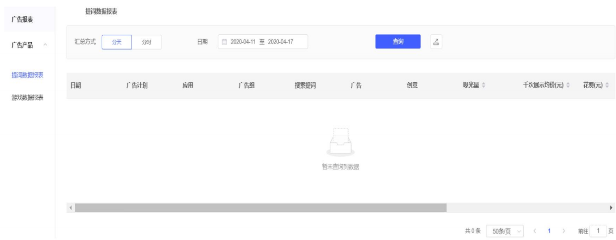 vivo广告数据报表入口