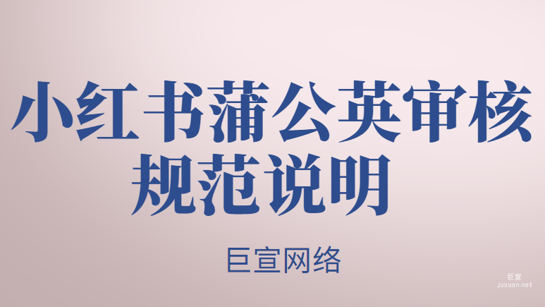 小红书蒲公英审核规范说明 | 小红书广告投放