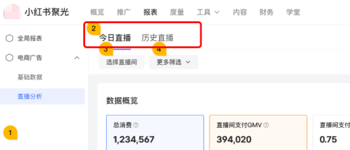 小红书广告今日直播