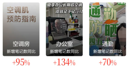 小红书广告夏日危肌炎炎搜索量