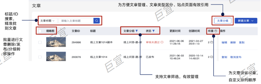 百度广告基木鱼建站内容组件【焦点文章】详细介绍！